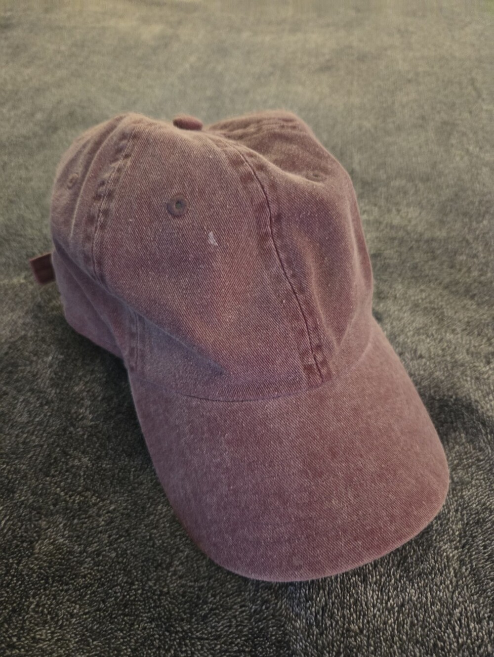 Washed Purple Cotton Baseball Cap